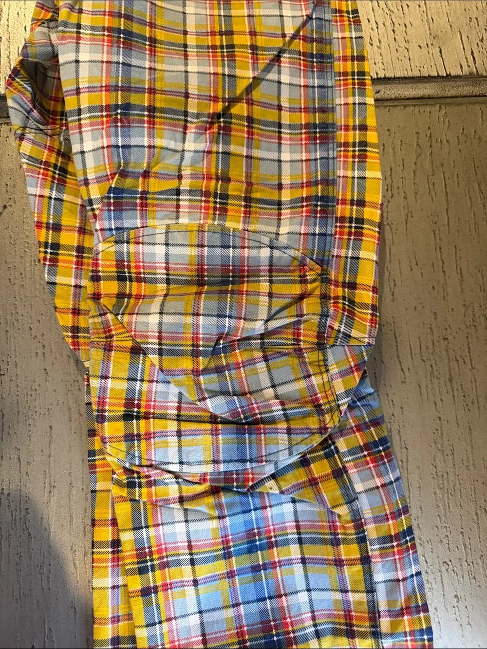 RAW Yellow Plaid Shorts 3d tapered - Picture 6 of 9
